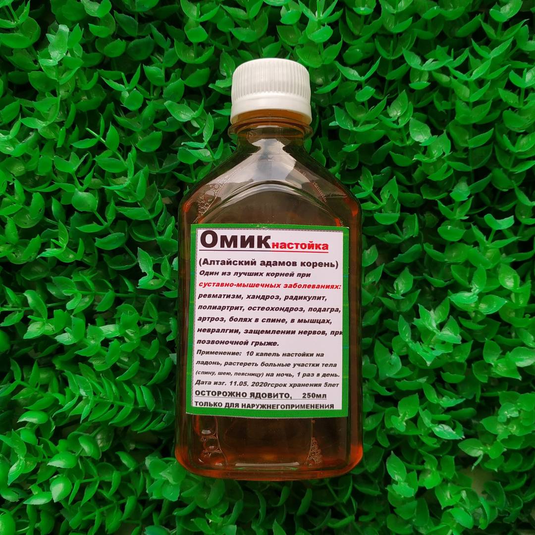Купить онлайн Омик настойка (при подагре, радикулите, позвоночной грыже), 250 мл в интернет-магазине Беришка с доставкой по Хабаровску и по России недорого.