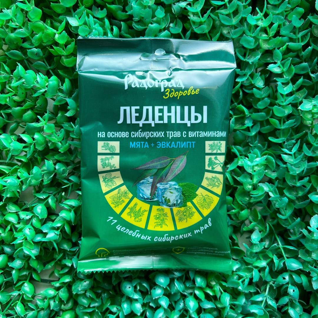 Купить онлайн Леденцы травяные Мята/Эвкалипт в интернет-магазине Беришка с доставкой по Хабаровску и по России недорого.